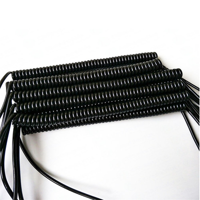 TPU Spiral Custom Coiled Cable Multi - Purpose With Black Color 1.2 - 8.0MM
